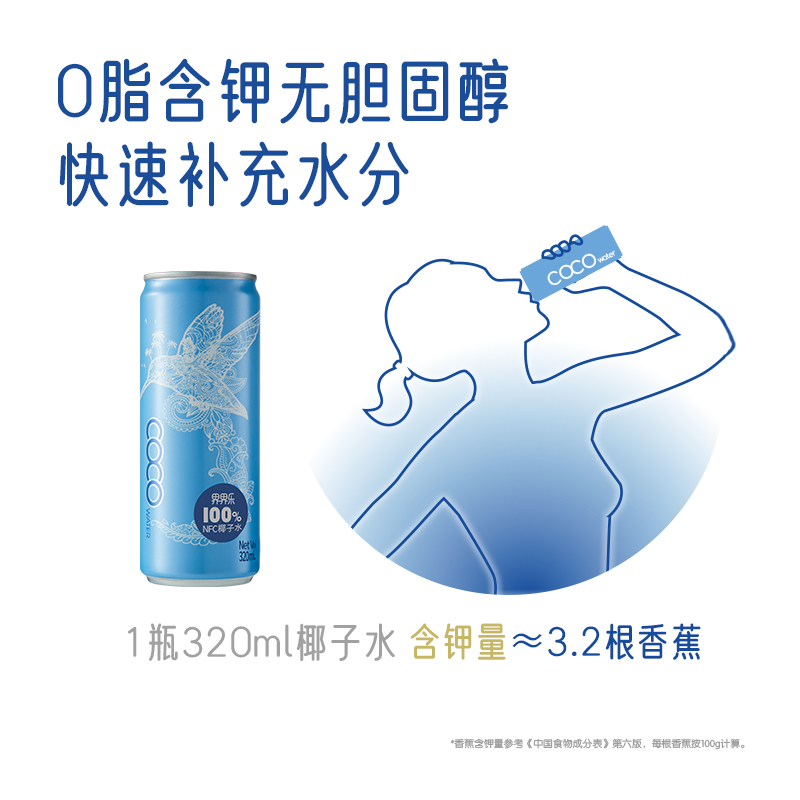 界界乐viloe唯乐蜜语越南进口椰子水nfc椰汁果汁饮品320ml*24罐装