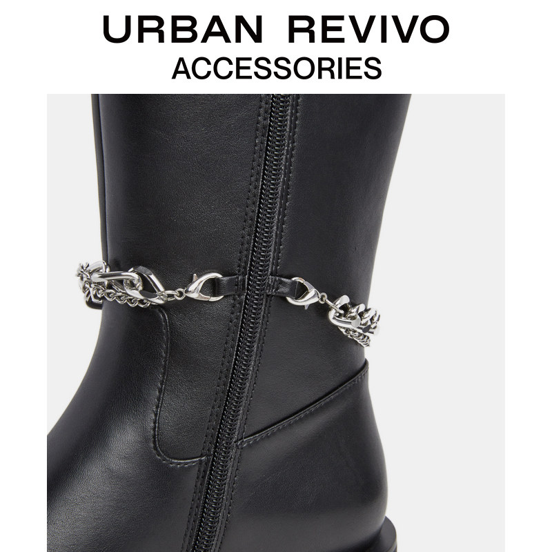 urban revivo2021秋冬新品高筒靴 UR时装靴