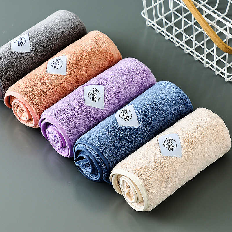 加厚挂式擦手巾毛巾厨房卫生间洗脸插手家用搽手帕吸水速干抹手布