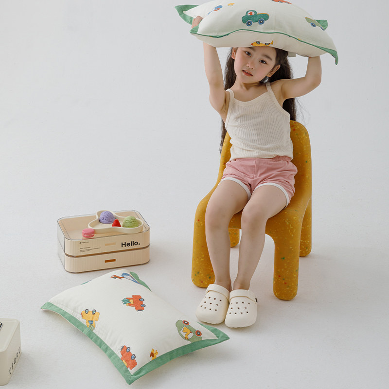 儿童枕芯幼儿园全棉小枕头护脊四季通用可拆洗A类母婴级纯棉花枕,淘宝优惠券,粉丝福利购,淘宝优惠卷