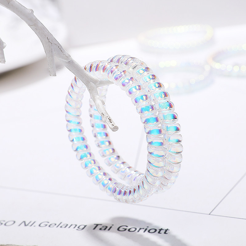 韩国网红少女高弹电话线扎头发发圈 differhand发饰