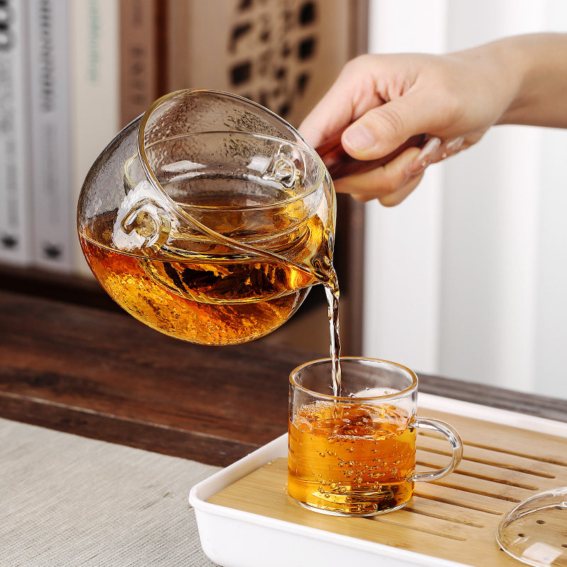 逍遥旋转玻璃侧把泡茶壶家用煮茶器 光米家居茶壶