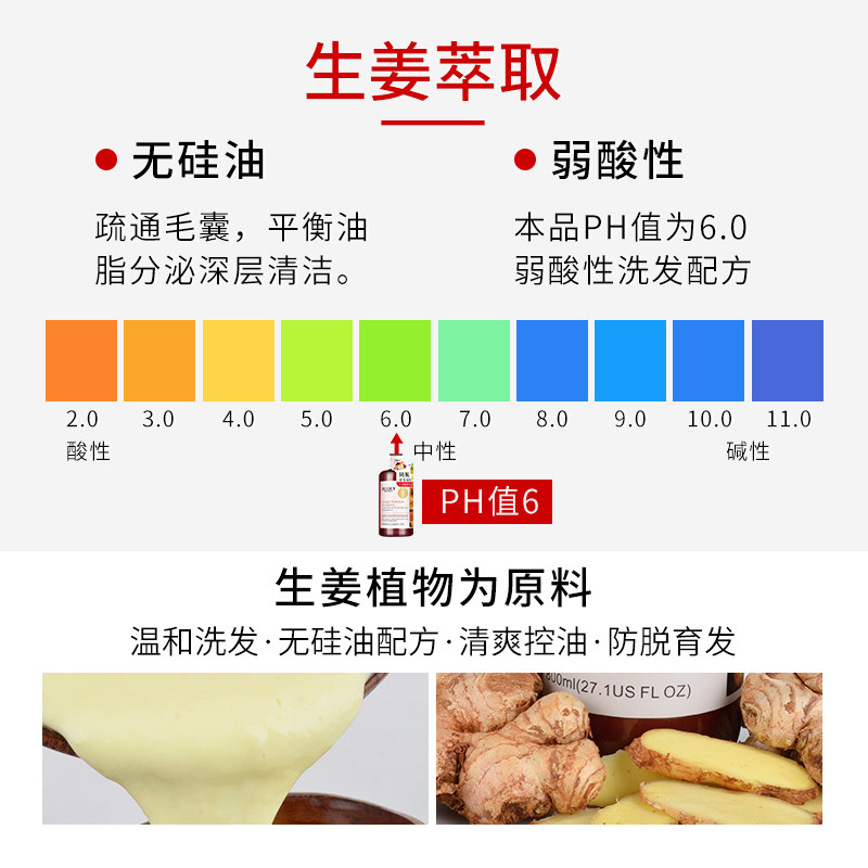 卓蓝雅生姜防脱发洗发露膏女护发素 肯薇居家日用洗发水