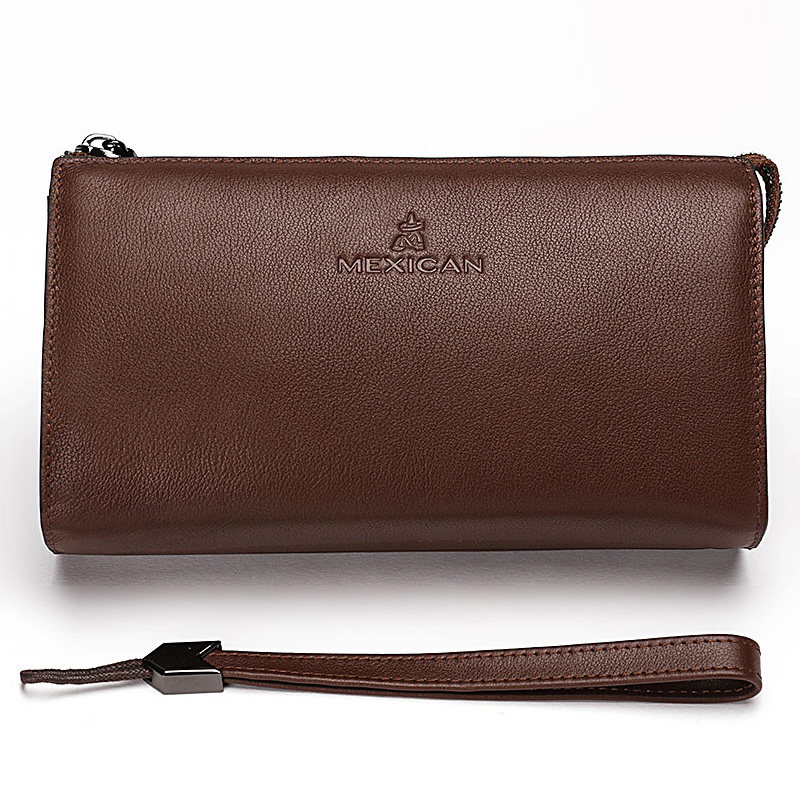 稻草人男休闲新款牛皮潮牌真皮钱包 mexican德林坊钱包