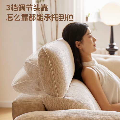 中古风布艺沙发现代客厅直排沙发雪尼尔棉麻沙发双三人位枫颂沙发 - 图2