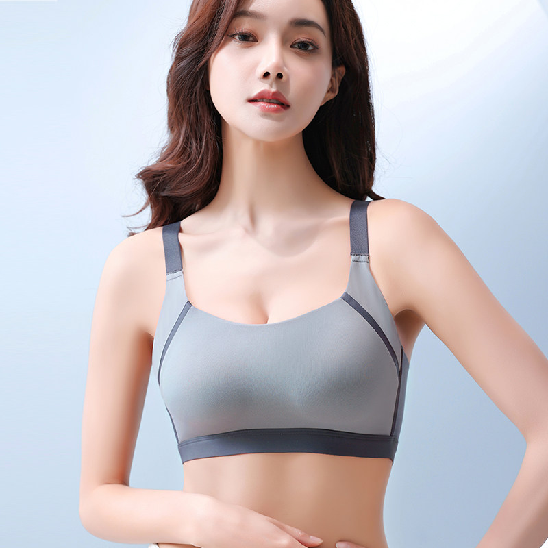 运动无痕薄款休闲防震固定一体文胸 纤诗柔文胸