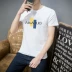 Mùa hè 2019 mới nam diện áo thun ngắn tay nam xu hướng thương hiệu xu hướng nửa quần áo thun rộng tay bé trai - Áo phông ngắn áo thun nam basic Áo phông ngắn