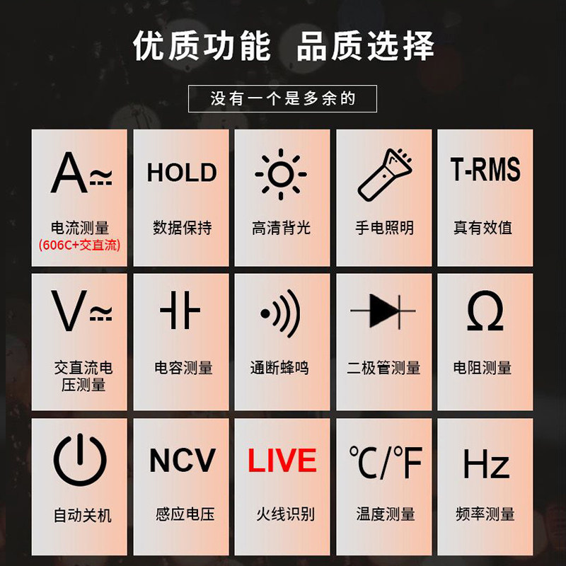 胜利数字高精度防烧全自动钳形表 天鑫五金钳形表
