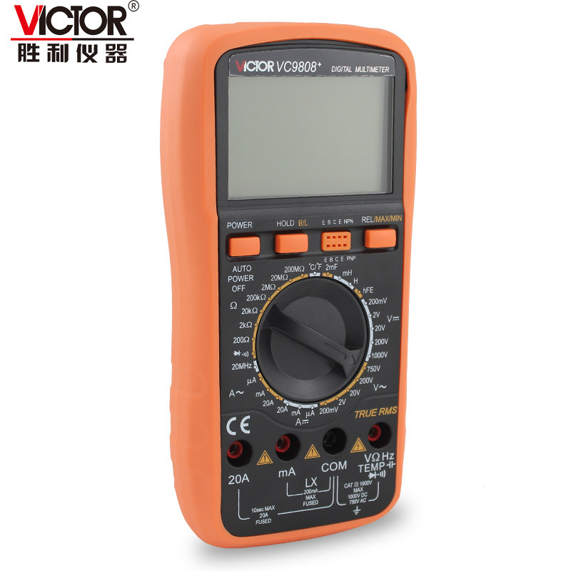 胜利vc9808+防烧电容数字万用表 天鑫五金万用表