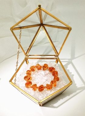 情侣黄水晶小众聚财手链