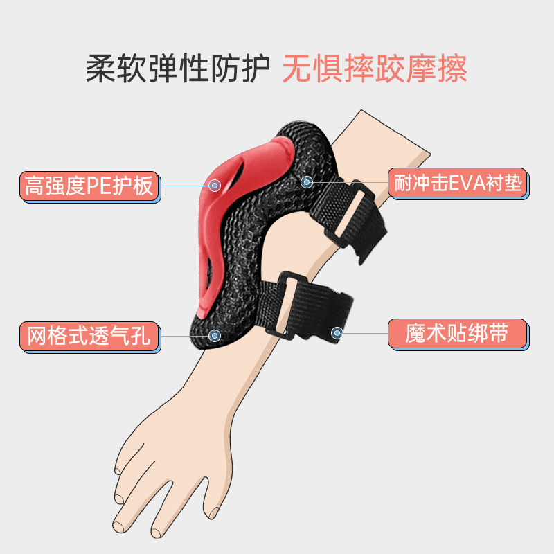 轮滑护具儿童头盔骑行男孩滑板护膝 sway斯威运动护具
