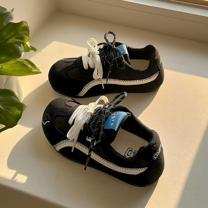 糖小糖韩系复古红色德训鞋女2026新款春季百搭小白鞋学生休闲板鞋,淘宝优惠券,粉丝福利购,淘宝优惠卷