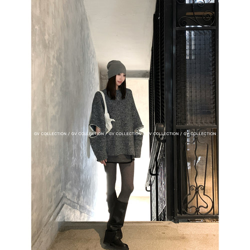 GV大白哥  买手日常 圆领羊毛袖子拉链设计毛衣秋冬新款百搭 - 图3