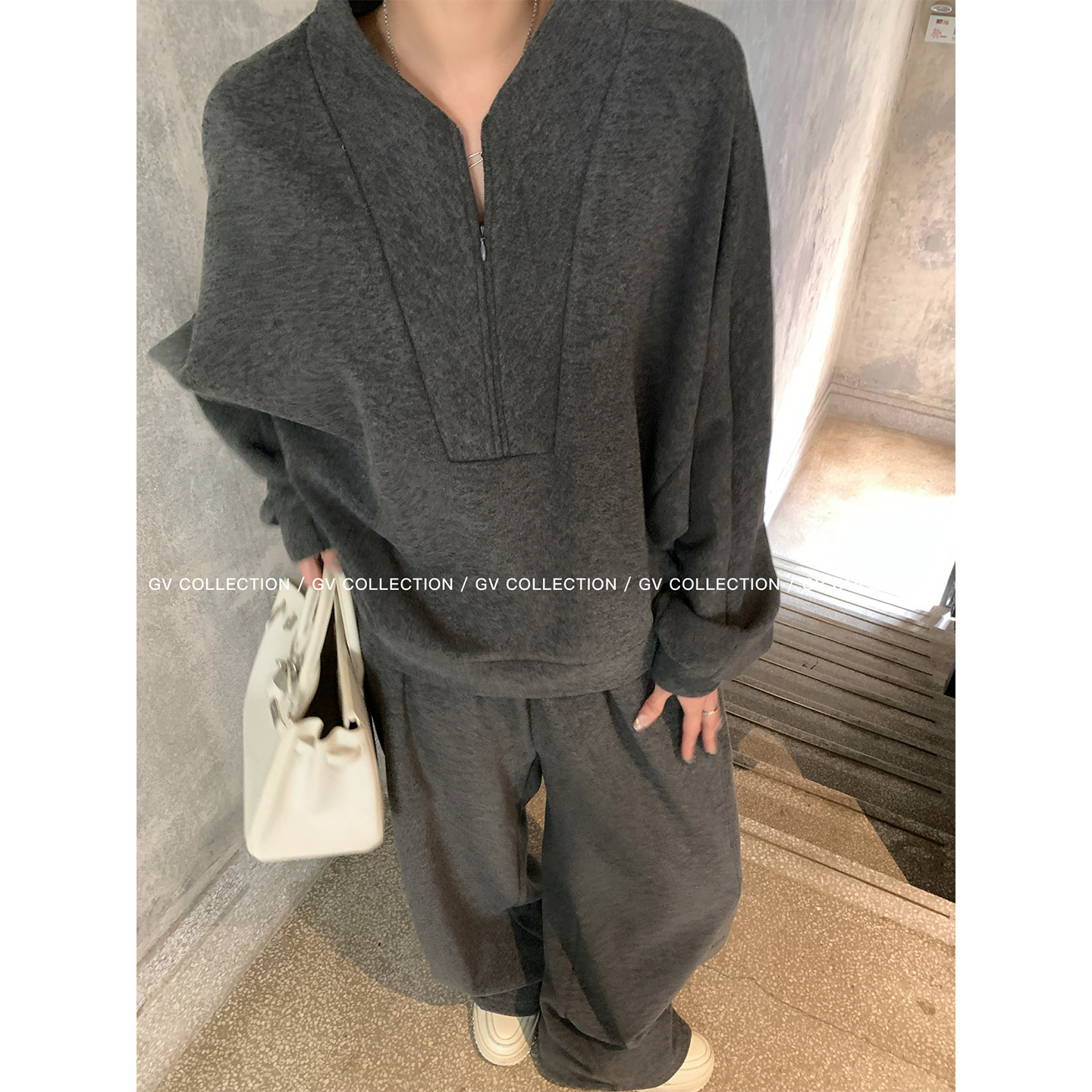 GV大白哥 暖绒懒人派 加绒加厚休闲上衣阔腿裤套装秋冬新款女,淘宝优惠券,粉丝福利购,淘宝优惠卷