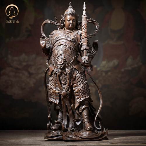 佛香天逸铜关公像关羽像关二爷家居摆件武财神伽蓝韦陀菩萨佛像 - 图2