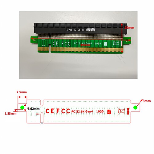 台式PCI-E 延伸卡显卡转接pcie 16x保护卡pci-e增高卡转接卡 X16 - 图2