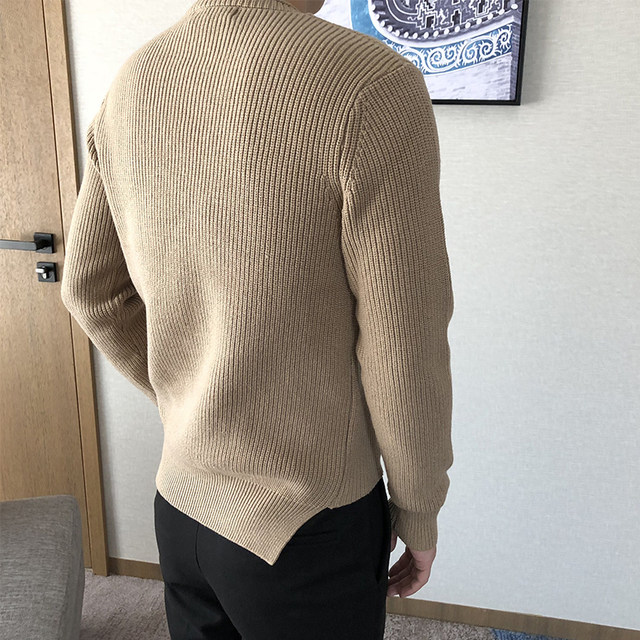 Mo Ying Men's Autumn and Winter New Sweater Men's Irregular Realty Circle Kessing Slim Slim Sweed Sweed Sweatshirt Trends