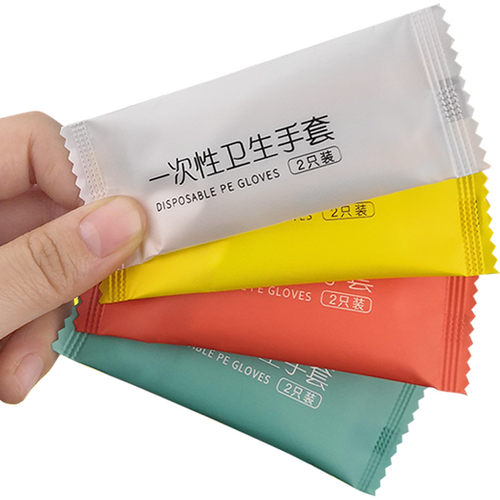 独立包装一次性手套单独装外卖塑料pe小包透明创意食品餐饮小包装 - 图3