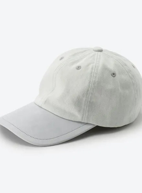 KIJIMA TAKAYUKI SURFACE DYED DENIM 6PANEL 皮革拼接遮阳棒球帽