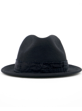 KUON Boro Fedora Hat 日本古布拼接礼帽