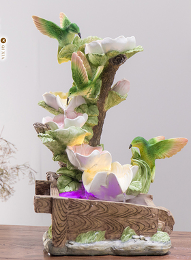 柒夏循环流水器工艺品风水招财