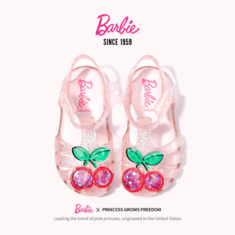芭比童鞋女童凉鞋包头2025新款夏季涉水小女孩宝宝鞋子儿童果冻鞋,淘宝优惠券,粉丝福利购,淘宝优惠卷