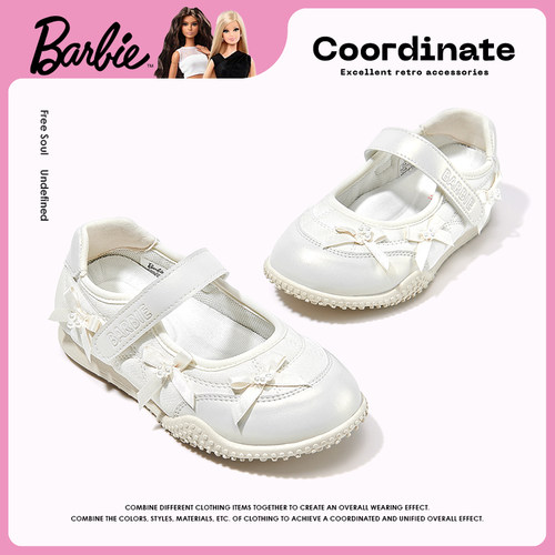 芭比童鞋女童运动鞋2026新款春季软底防滑小公主鞋儿童玛丽珍鞋子 - 图2