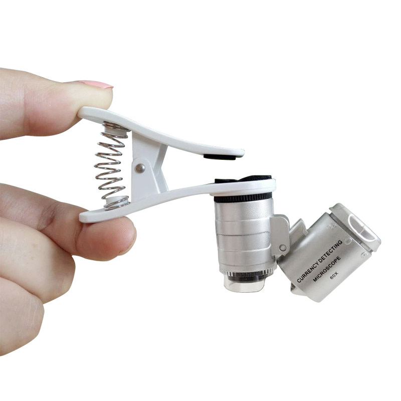 高倍迷你便携手机式放大镜 高清显微镜小型折