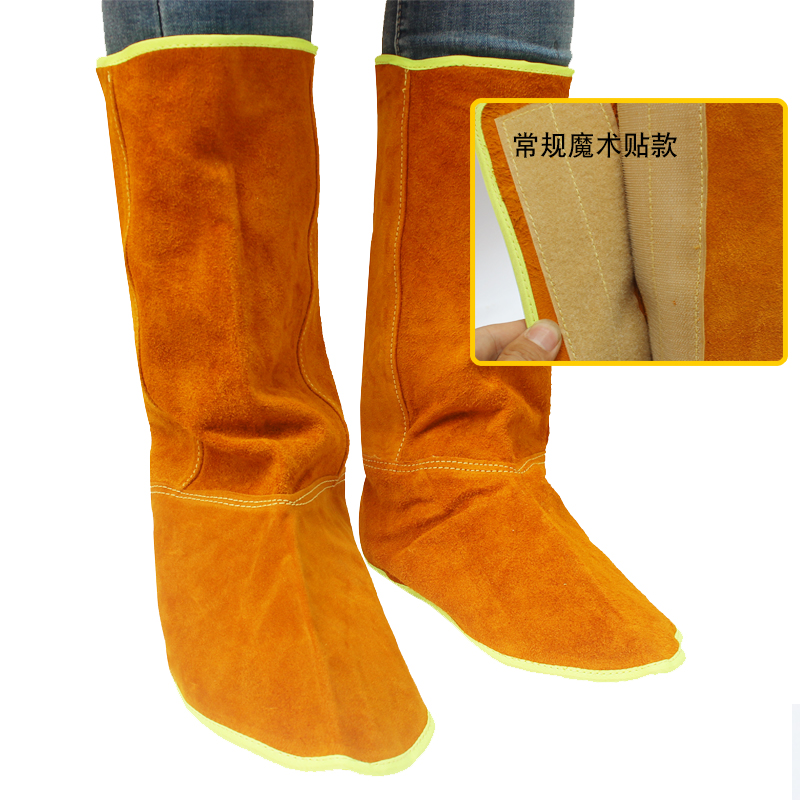 牛皮护脚罩电焊护脚 护腿 脚盖电焊工防烫劳保防护脚套护脚盖 - 图3