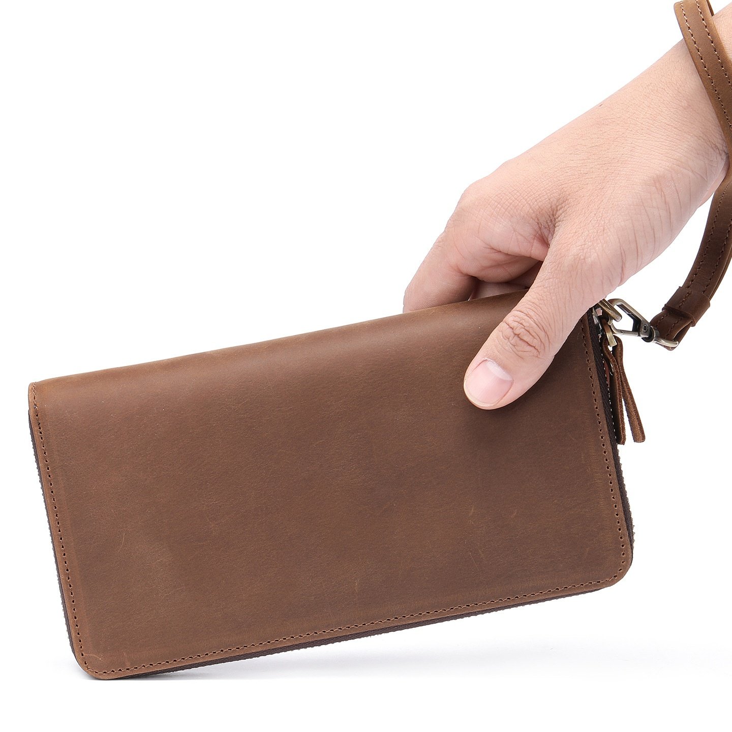 秋冬手抓包男款腋下包头层牛皮钱包真皮男士手拿包复古手包休闲,淘宝优惠券,粉丝福利购,淘宝优惠卷