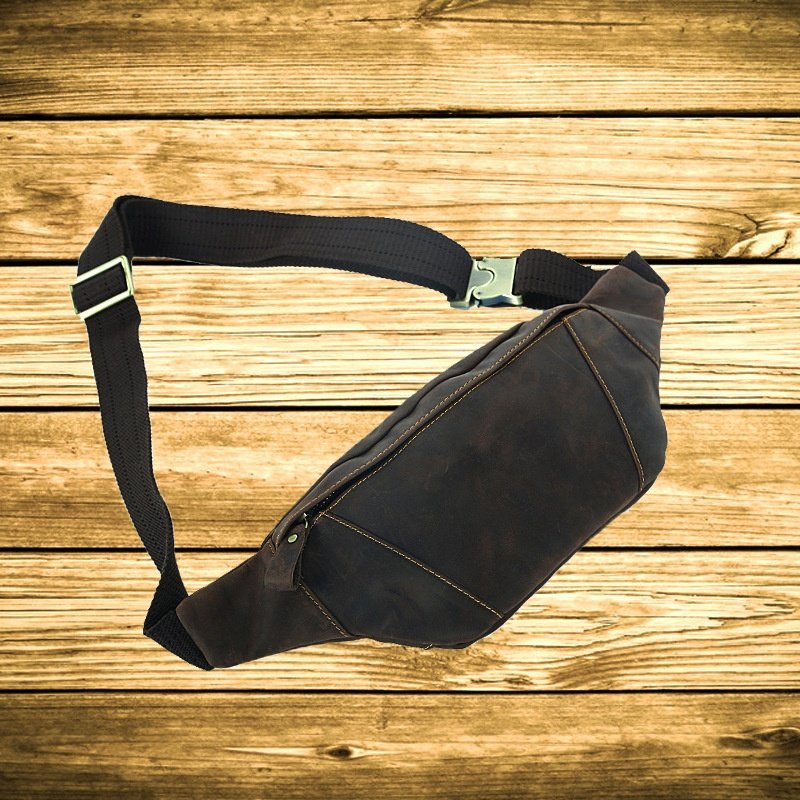 秋冬疯马皮头层牛皮男款腰包真皮斜挎包复古男士户外休闲运动手机,淘宝优惠券,粉丝福利购,淘宝优惠卷