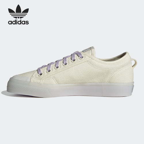 Adidas/阿迪达斯正品三叶草NIZZA 男女低帮帆布鞋板鞋 GX2731 - 图0