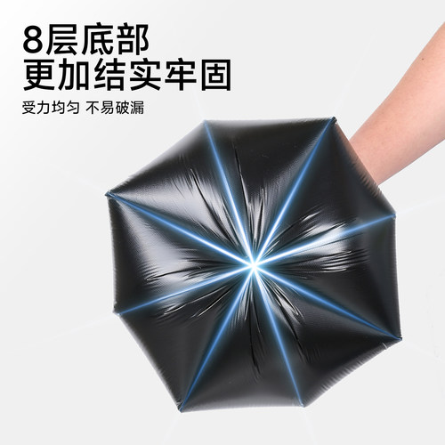 垃圾袋家用手提式加厚实惠装办公室用背心黑色大号厨房专用塑料袋-图2