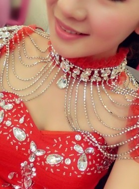 新娘项链热销夸张肩链舞台表演