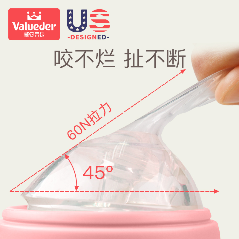 威仑帝尔旗舰店威仑帝尔奶瓶PPSU耐摔大宝宝新生婴儿宽口径吸管鸭嘴饮水1岁以上2