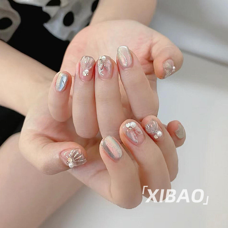 短款穿戴甲2025新款高级感甲片穿戴式美甲纯手工夏日绝美指甲贴片,淘宝优惠券,粉丝福利购,淘宝优惠卷