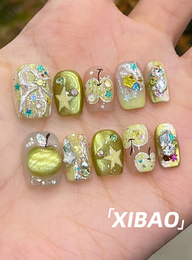 纯手工制作春日绝美显白穿戴甲