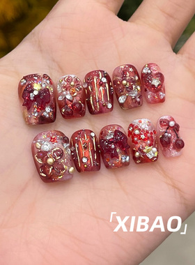 纯手工不掉钻高品质绝美穿戴甲