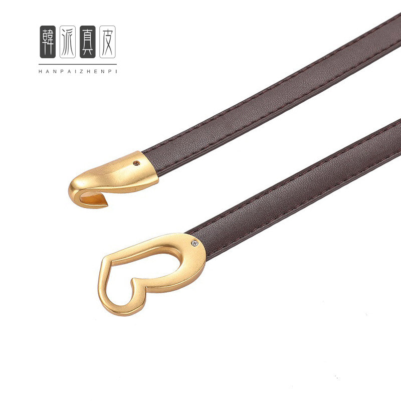 头层牛皮免打孔腰带女2024新款时尚百搭装饰配连衣裙子真皮小皮带,淘宝优惠券,粉丝福利购,淘宝优惠卷