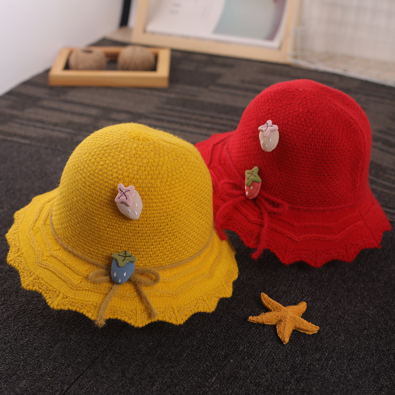 女童帽子春秋季渔夫帽公主帽女孩秋季可爱秋天小孩儿童遮阳帽盆帽