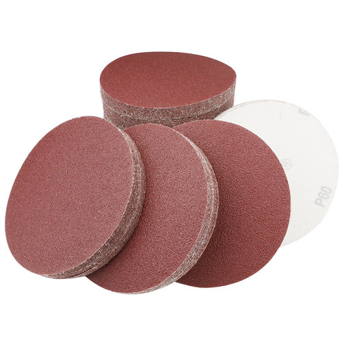 150MM 6英寸6孔植绒砂纸片/拉绒片砂纸片/打磨机用背绒圆盘砂纸 - 图0