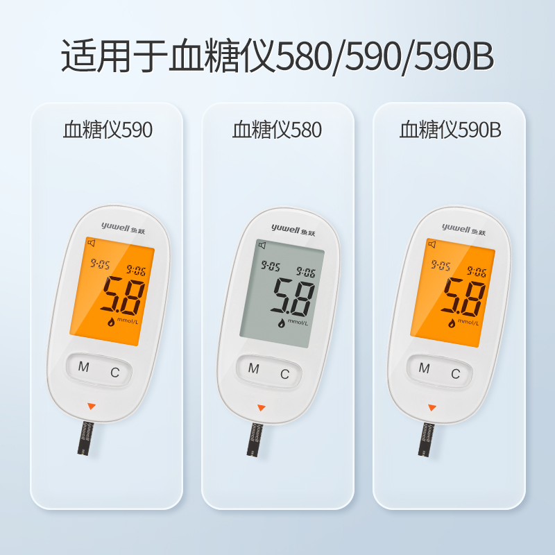 鱼跃590/580血糖测试仪家用试纸条高精准测血糖的仪器官方旗舰店 - 图1