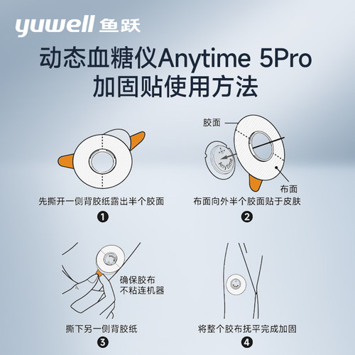 鱼跃医用加固敷贴【买2送1】-适用于鱼跃动态血糖仪5Pro - 图1