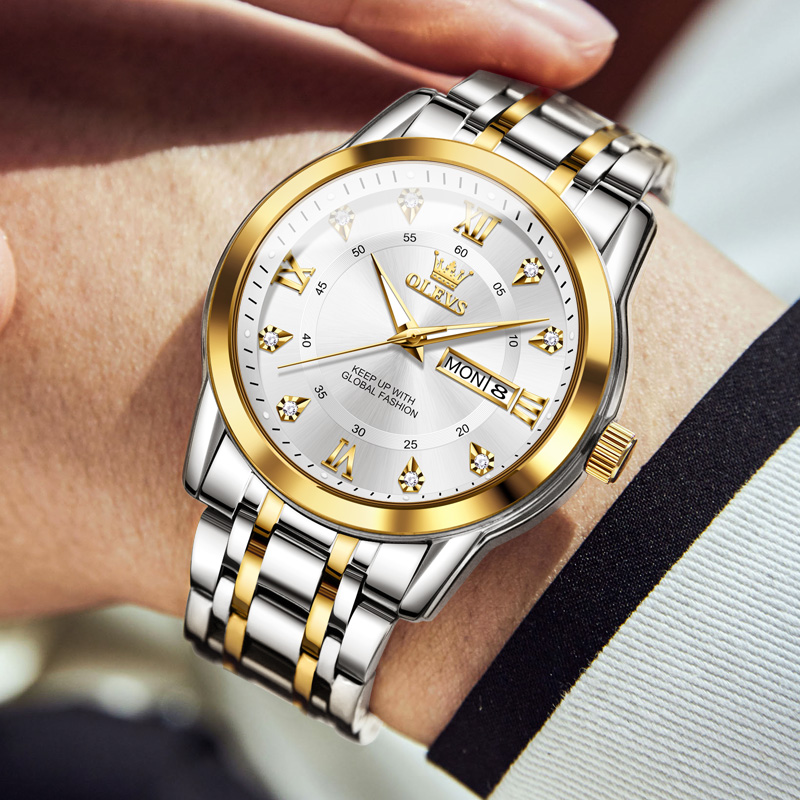 明星款男士正品名牌新款夜光机械表 olevs欧利时持诚国产腕表