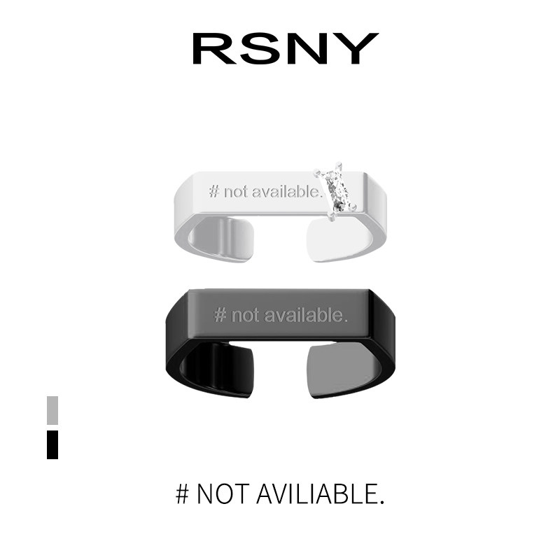 rsny纯银男女对戒开口简约情侣戒指 RSNY戒指/指环