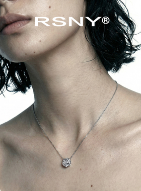[新品]RSNY誓爱玫瑰项链立体花瓣锁骨链亮泽浪漫礼物送女友