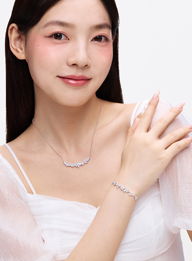 卡蒂罗纯白茉莉纯银手链女