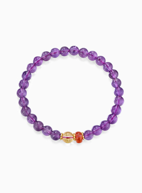 卡蒂罗紫陌手串925银新中式国风小众精致星云能量场手链生日礼物