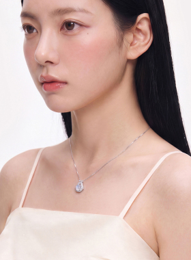 KADER开朵祝福四叶草项链女925银小众设计锁骨链生日礼物送女友