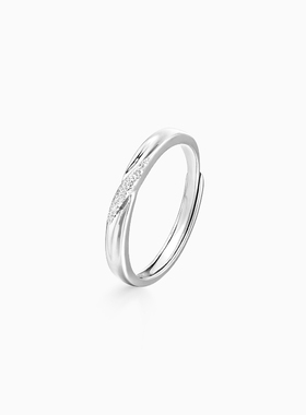 卡蒂罗熠熠浪漫女开口戒指S925银轻奢时尚小众设计生日礼物送女友